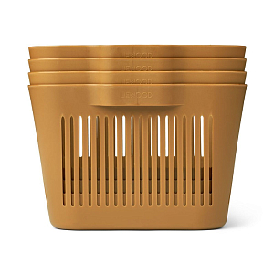 Набор корзин для хранения LIEWOOD "Makeeva", 4 шт, размер S, золотая карамель